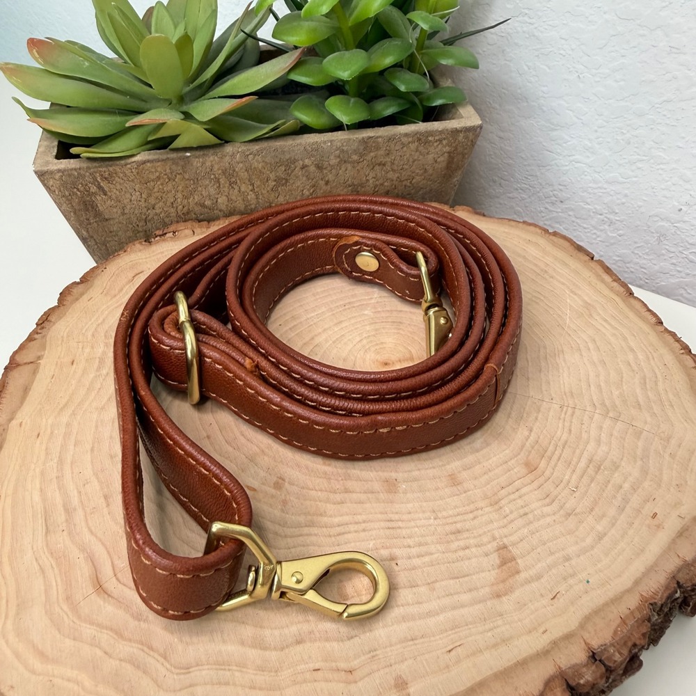 Unbranded Handbag Strap Womens Brown Leather Adjustable Crossbody Classic OS